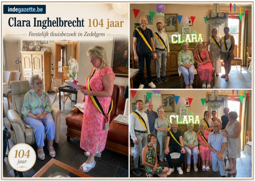 Clara Inghelbrecht viert haar 104de verjaardag in Zedelgem