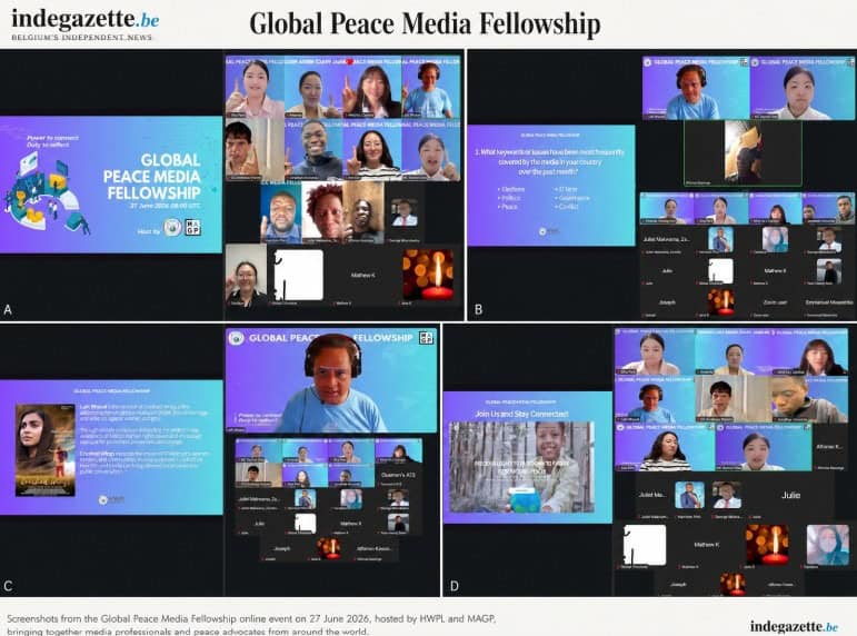 Internationale media bespreken vrede en mensenrechten tijdens online bijeenkomst.